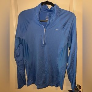 Nike blue dri fit long sleeve athletic top
